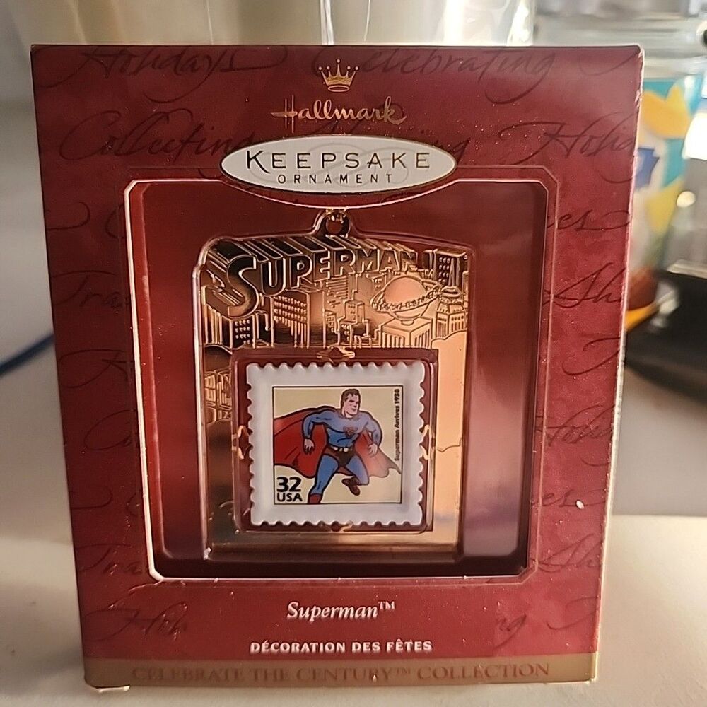 Hallmark Keepsake 1999 Ornament Superman Stamp Celebrate the Century Collection